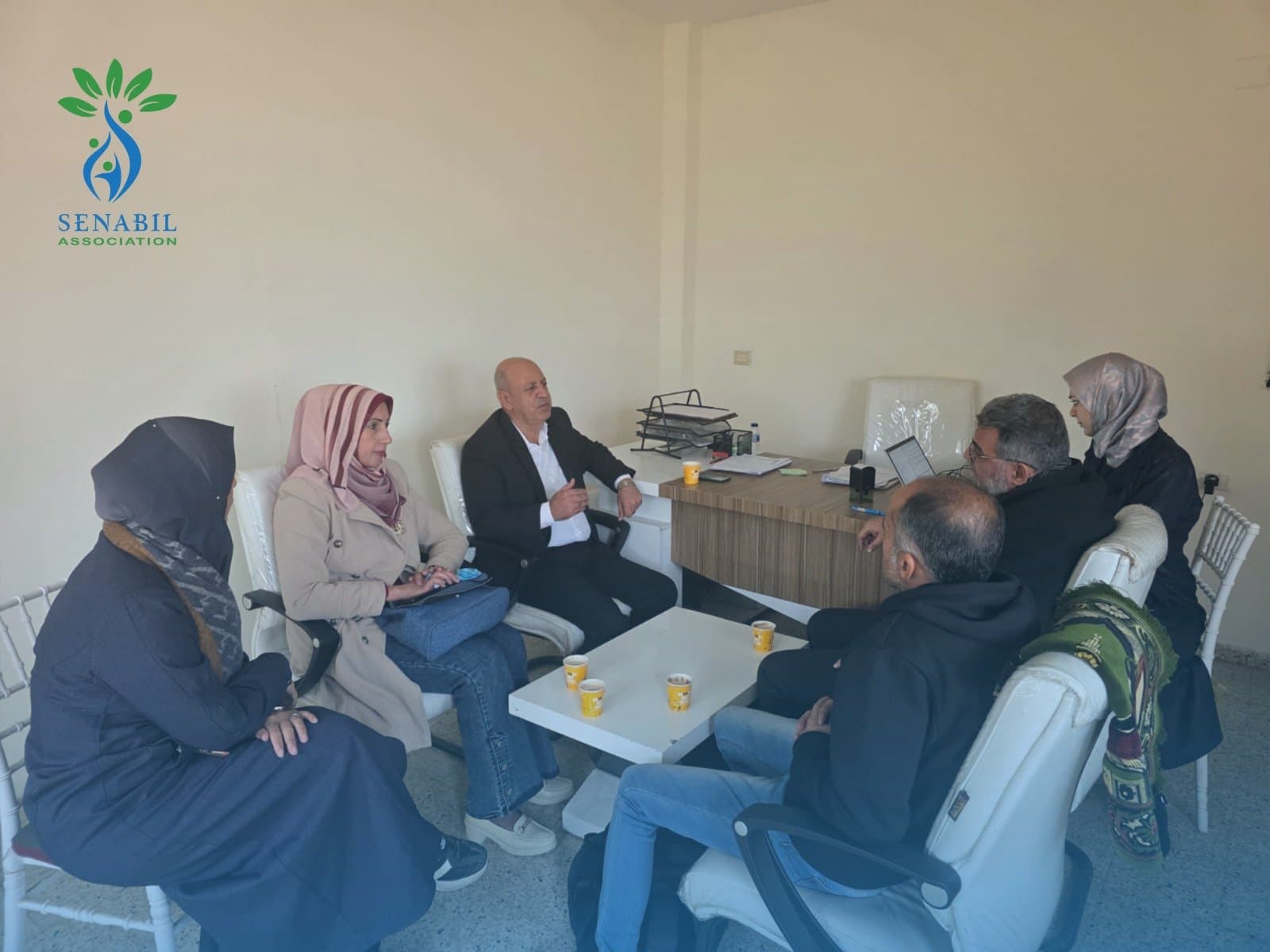 Delegation from Palestine University Visits Senabil Foundation to Discuss Joint Cooperation