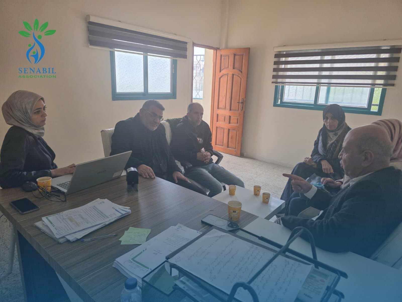 Delegation from Palestine University Visits Senabil Foundation to Discuss Joint Cooperation