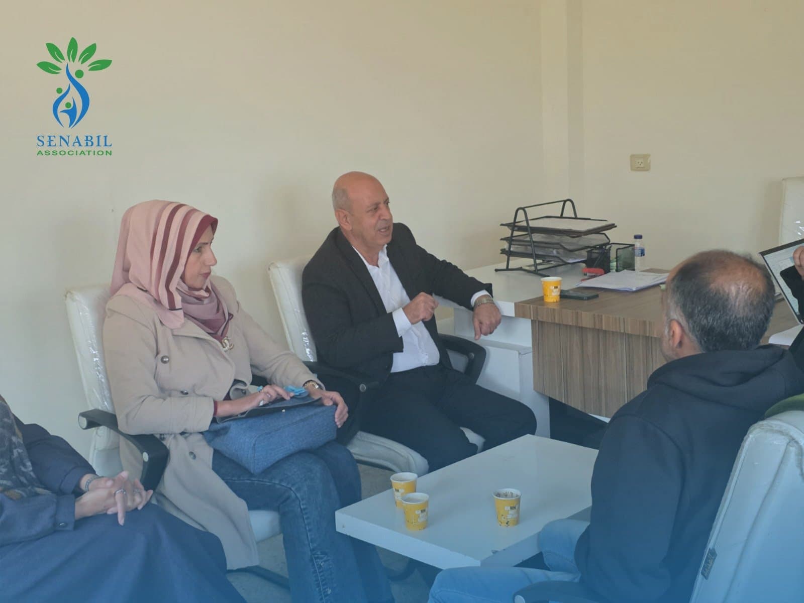 Delegation from Palestine University Visits Senabil Foundation to Discuss Joint Cooperation