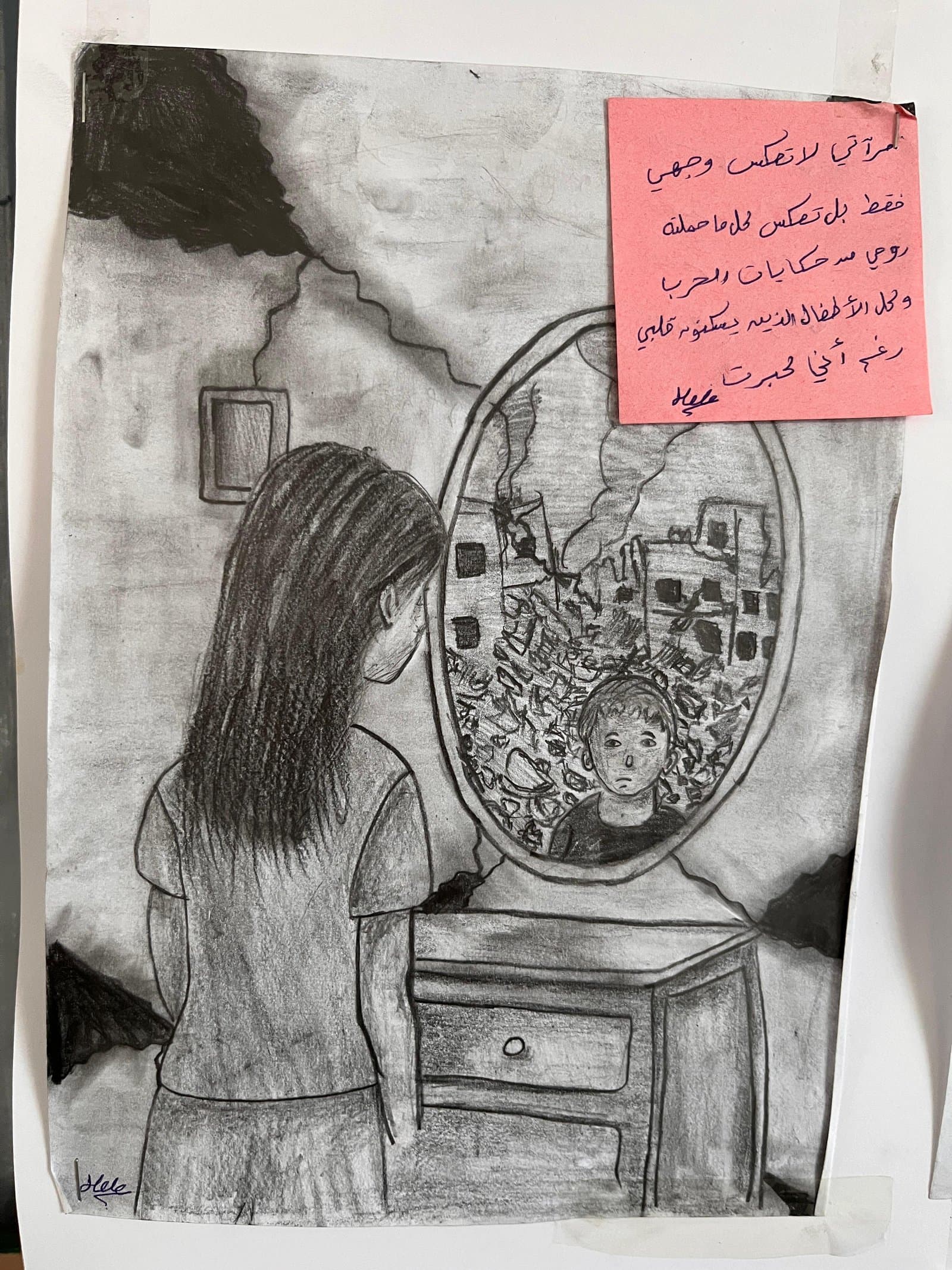 Closing of the Psychosocial Support Project through Organizing an Art Exhibition of Students’ Drawings in Partnership between Senabil Foundation and Heart of Gaza Foundation