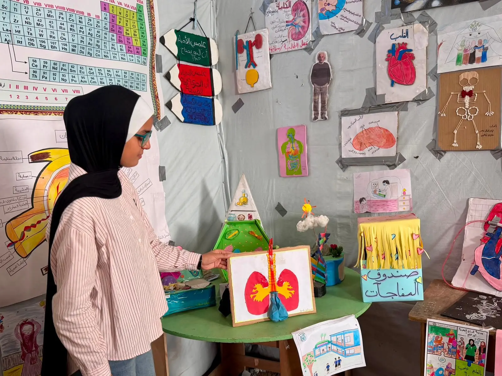 إبداعات الطلبة في ختام المخيم الصيفي «أجراس المدرسة»
