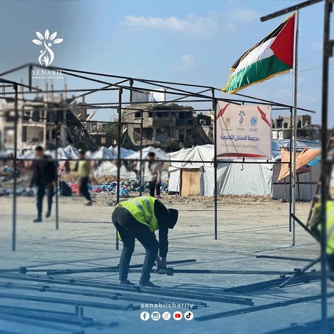 مؤسسة السنابل تبدأ بإنشاء مدرسة السنابل في غزة وتنقل تجربة التعليم من الجنوب إلى الشمال