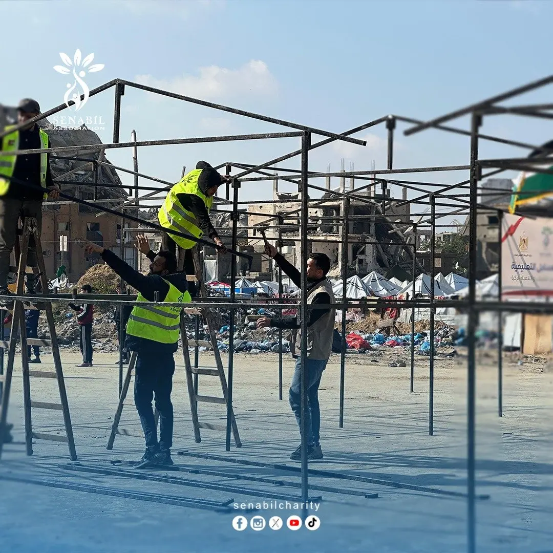 مؤسسة السنابل تبدأ بإنشاء مدرسة السنابل في غزة وتنقل تجربة التعليم من الجنوب إلى الشمال