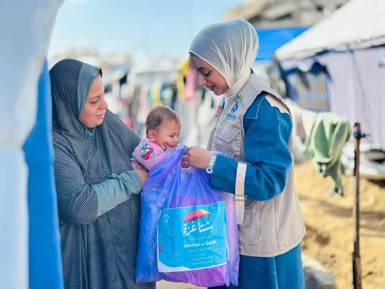 Distribution of Winter Clothing Kits for Infants under the “Gaza Winter… Peace &amp; Warmth” Campaign