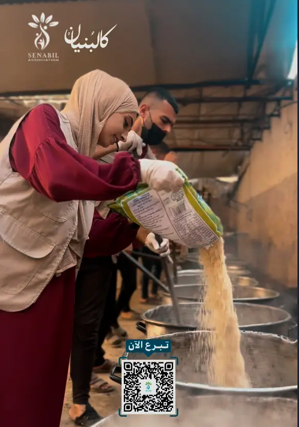 استمرار حملة كالبنيان عبر عمل تكيات طعام وتوزيع الوجبات على النازحين في مخيمات النزوح