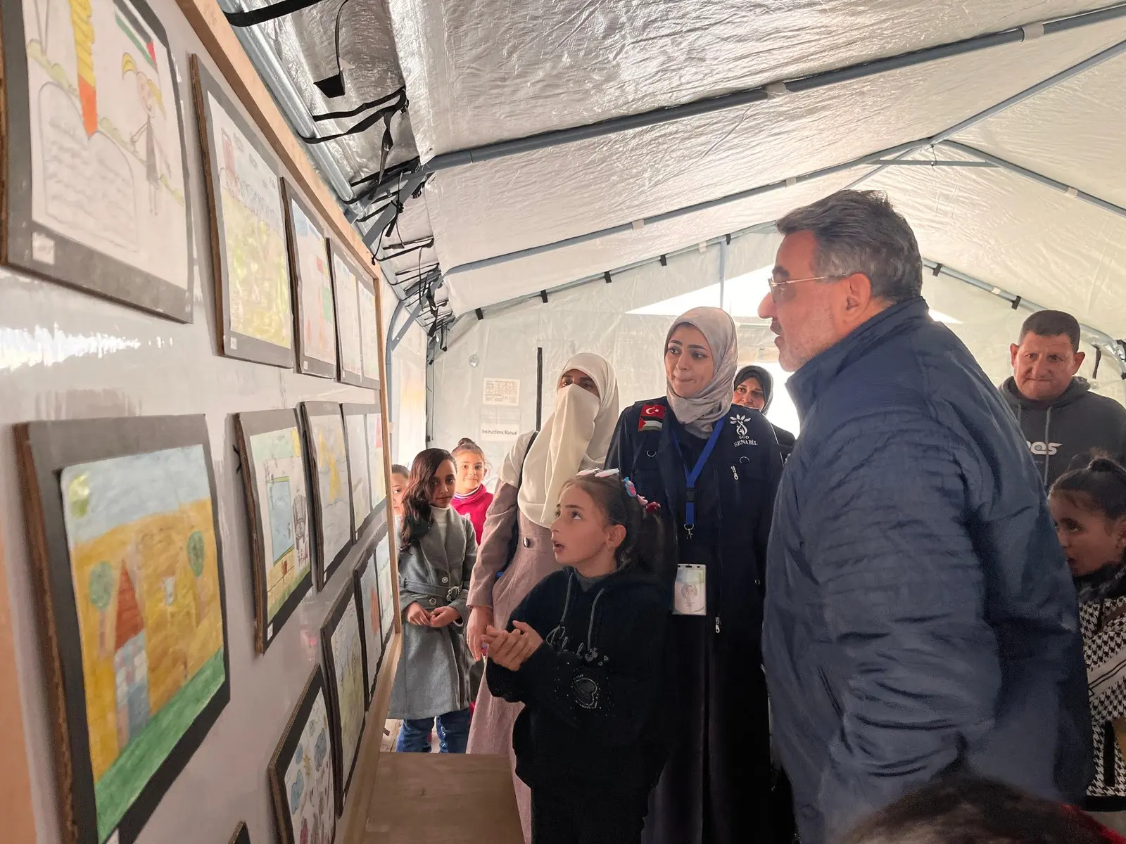 Senabil Association Organizes Children's Art Exhibition as Part of Psychosocial Support Activities in Deir Al-Balah