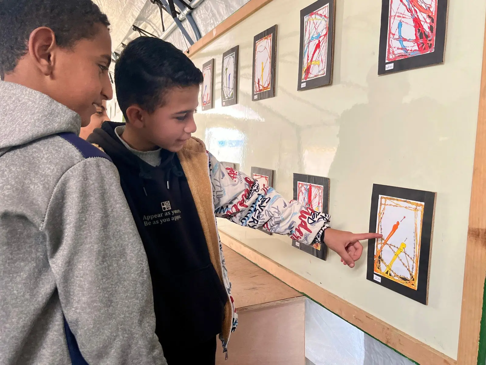 Senabil Association Organizes Children's Art Exhibition as Part of Psychosocial Support Activities in Deir Al-Balah