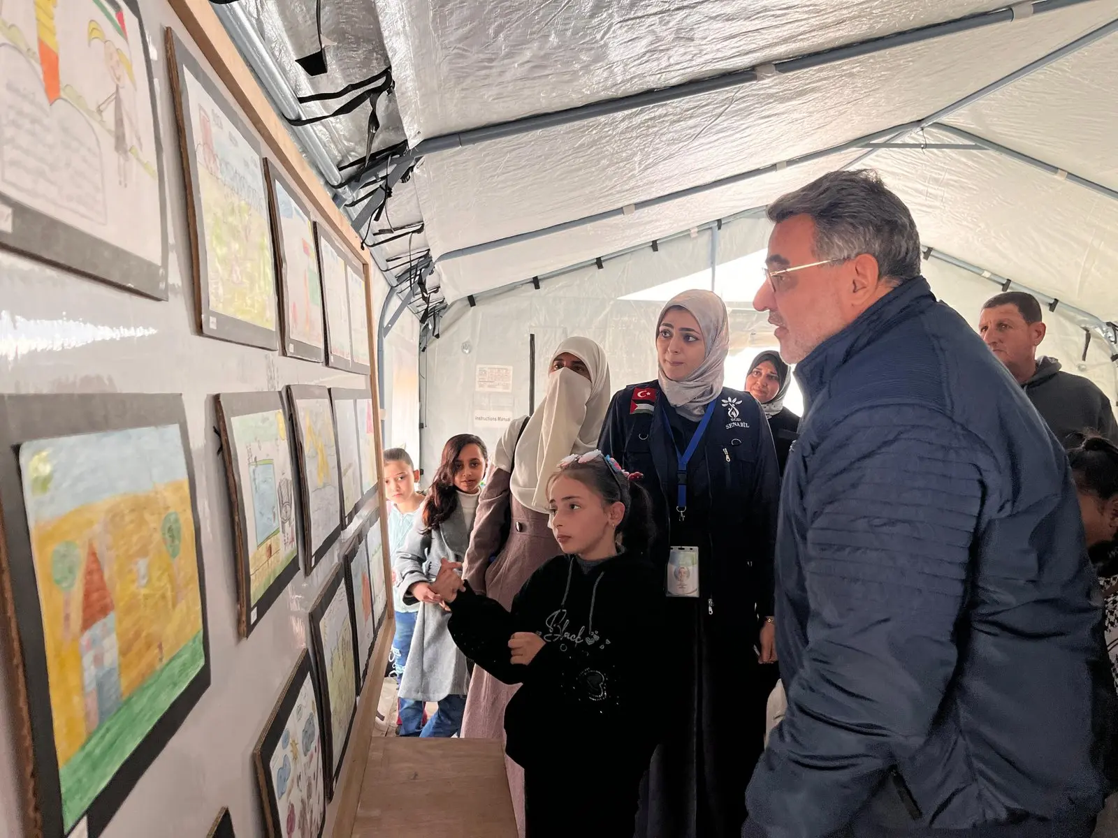 Senabil Association Organizes Children's Art Exhibition as Part of Psychosocial Support Activities in Deir Al-Balah