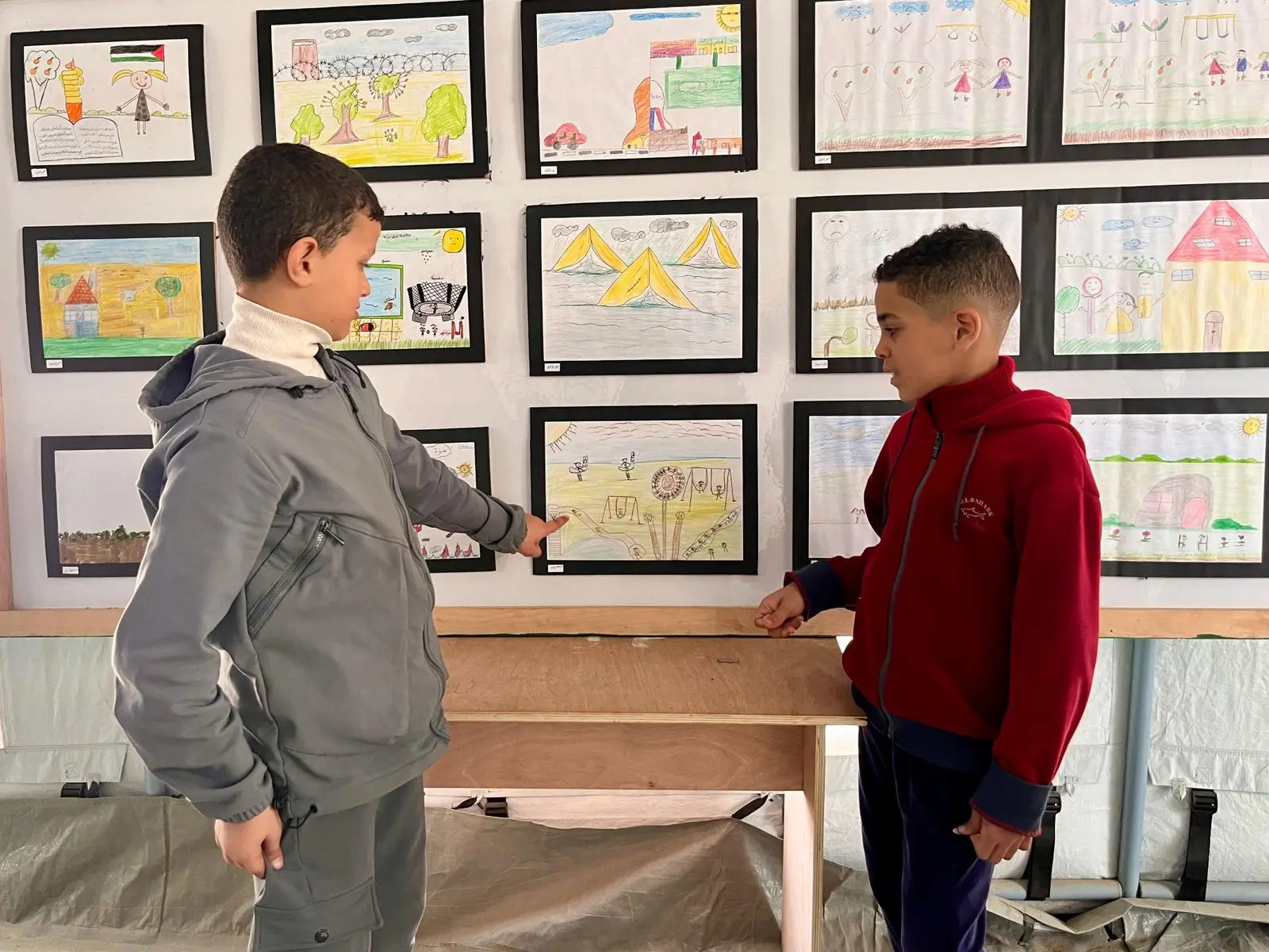 Senabil Association Organizes Children's Art Exhibition as Part of Psychosocial Support Activities in Deir Al-Balah
