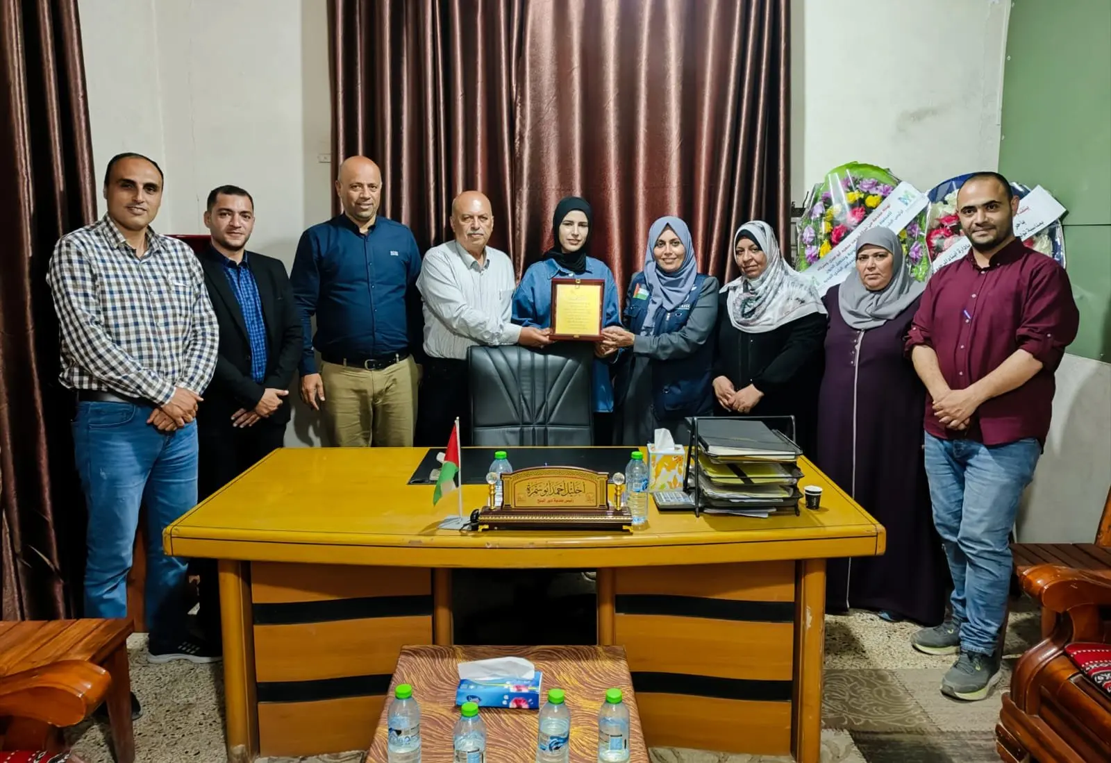 Delegation from Senabil Association Congratulates Deir al-Balah Municipality on New Municipal Council Leadership